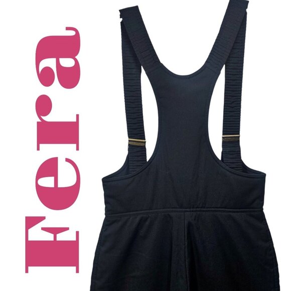 FERA INTERNATIONAL WOMEN’S VINTAGE 90s BLACK SNOW SKI BIB ONE PIECE STIRRUP, SIZ - Picture 5 of 14